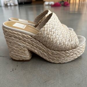 Platform slip on mule heel